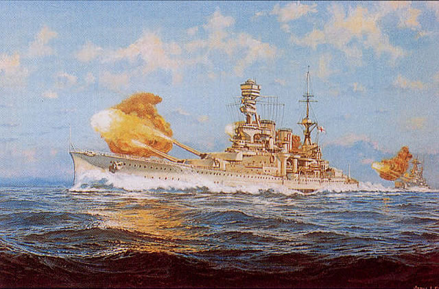 "HMS Repulse" - James Flood - Naval Art